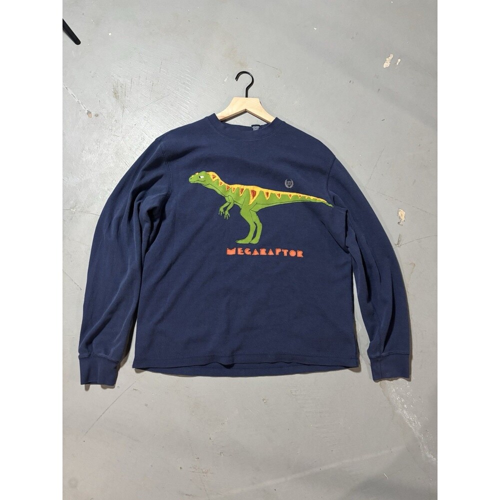 Chaps Ralph Lauren (Vintage) MEGARAPTOR Graphic - Large Dark Blue Sweater